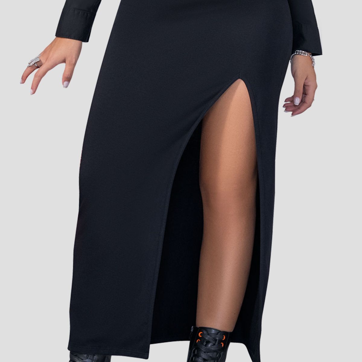 MARKETING PERSONAL - Falda Larga Mujer Negro Mp 110266