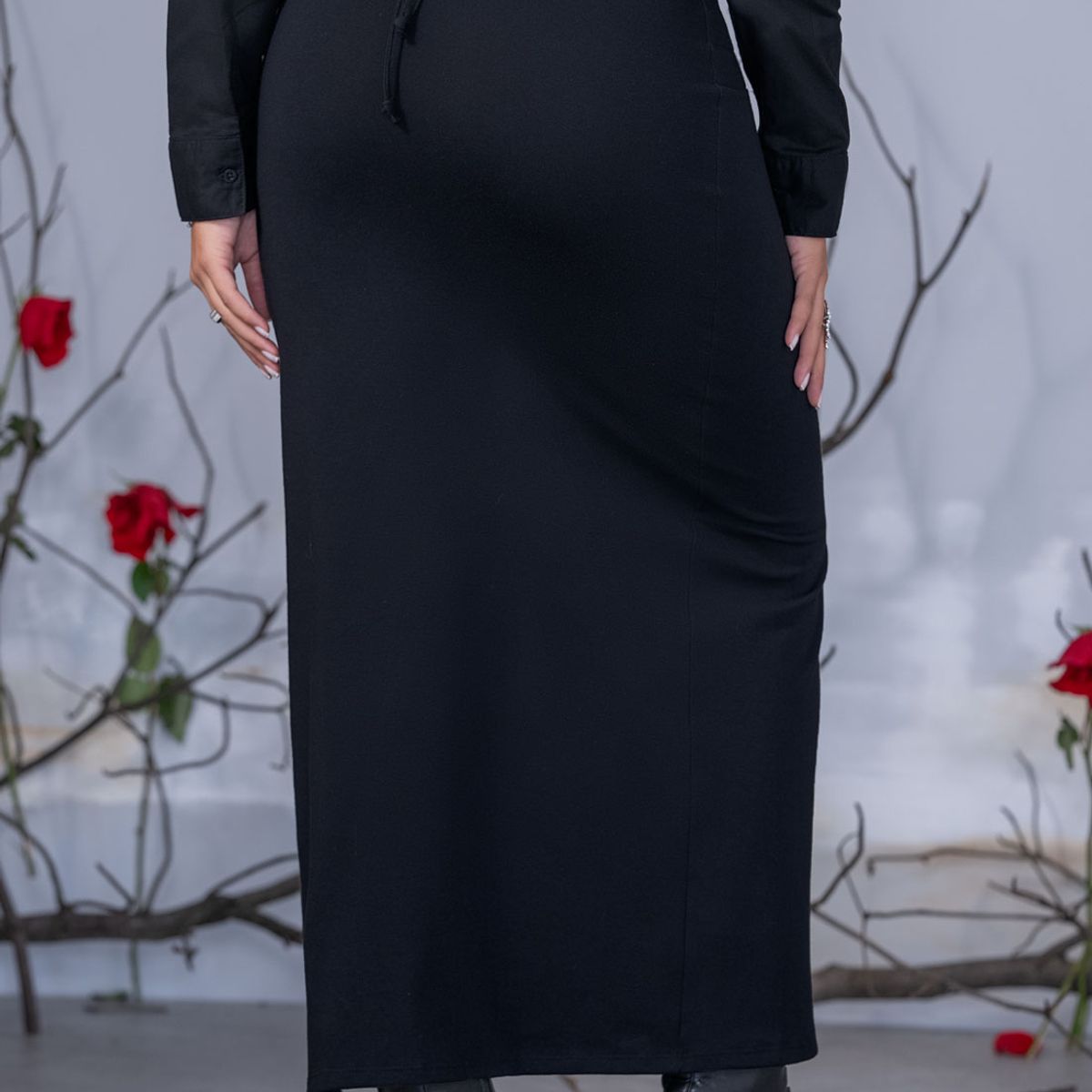 MARKETING PERSONAL - Falda Larga Mujer Negro Mp 110266