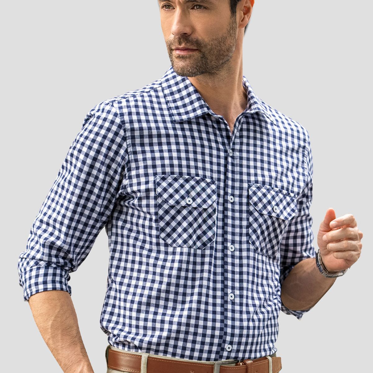 MARKETING PERSONAL - Camisa Hombre Azul Mp 110842