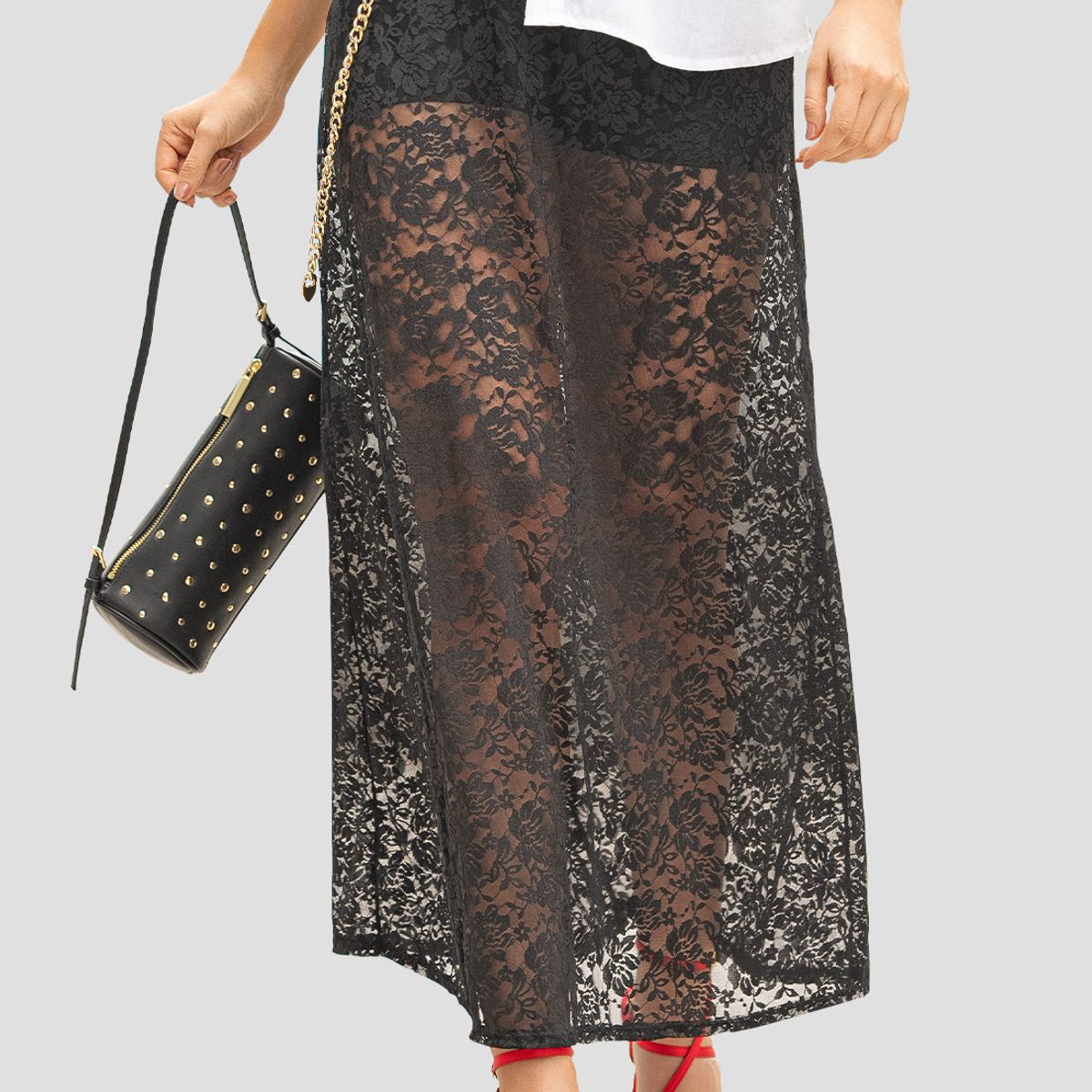 MARKETING PERSONAL - Falda Larga Mujer Negro Mp 110696