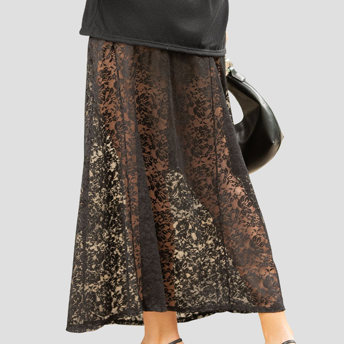 MARKETING PERSONAL - Falda Larga Mujer Negro Mp 110696