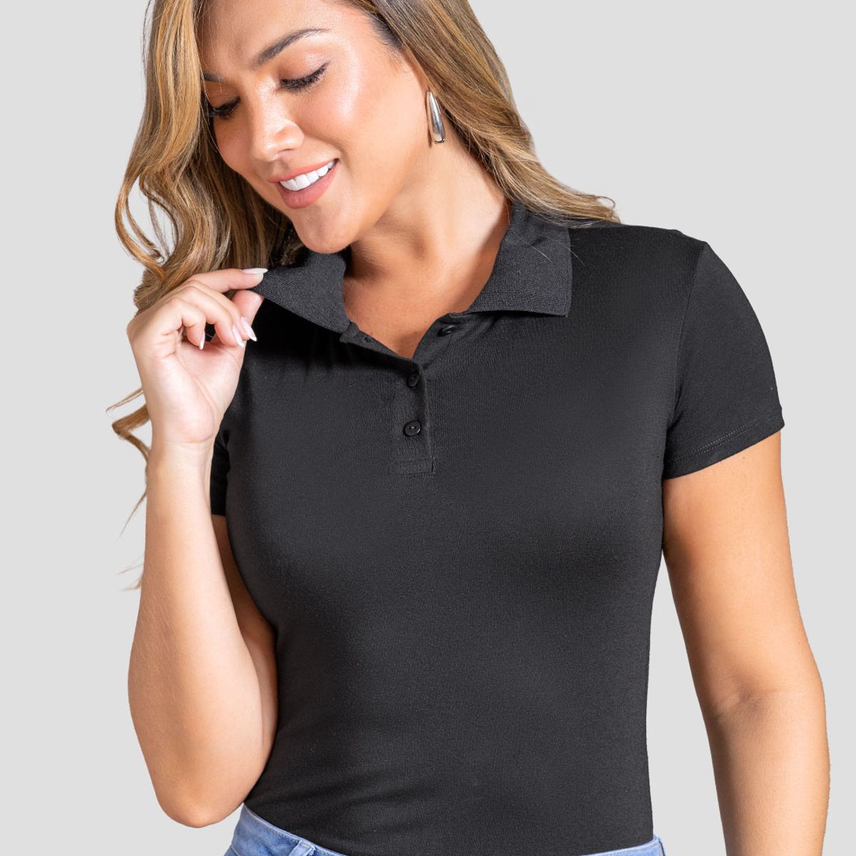 MARKETING PERSONAL - Polo Mujer Negro Mp 104448