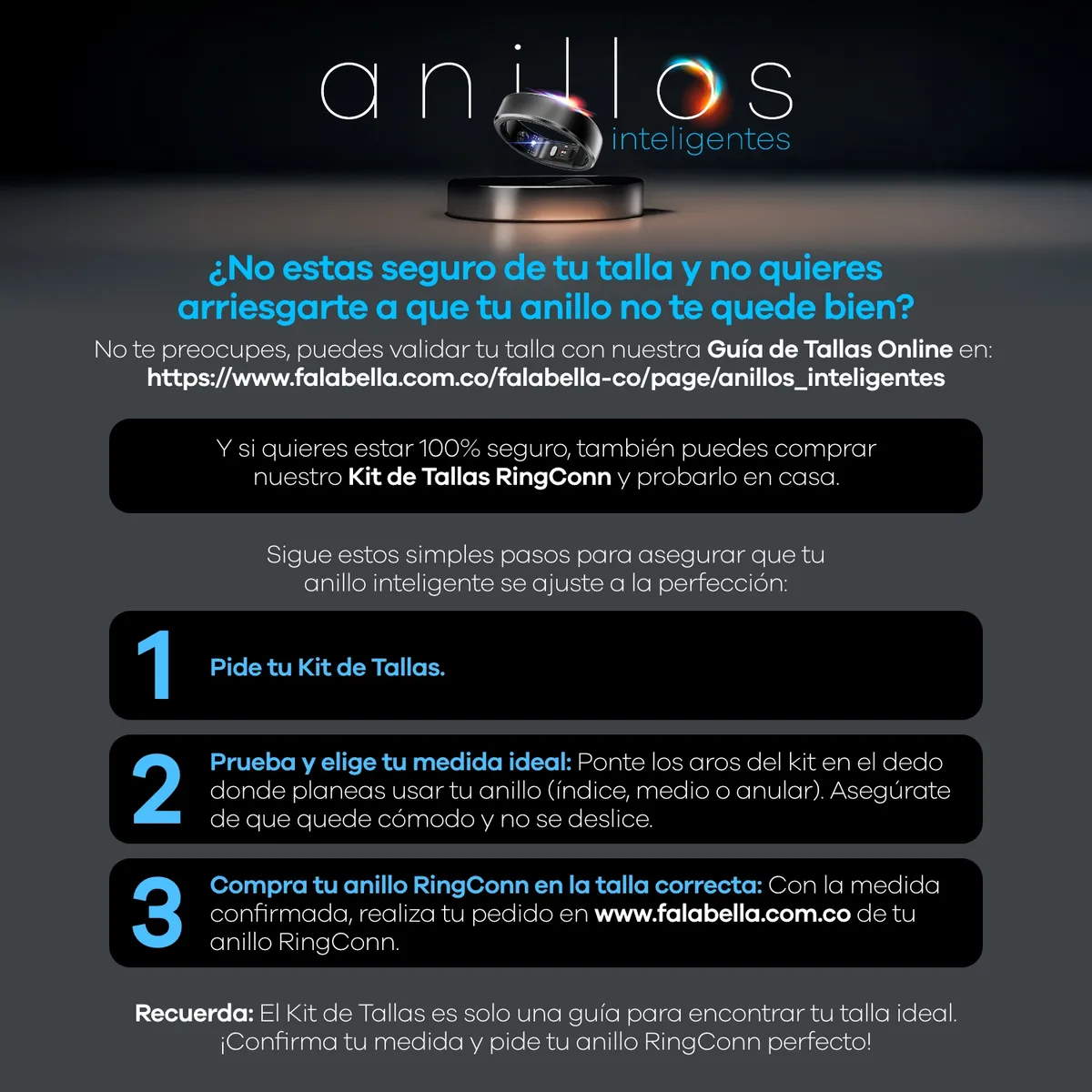 RINGCONN - Anillo inteligente RingConn Gen 2 Air Galaxy PlateadoTalla 7