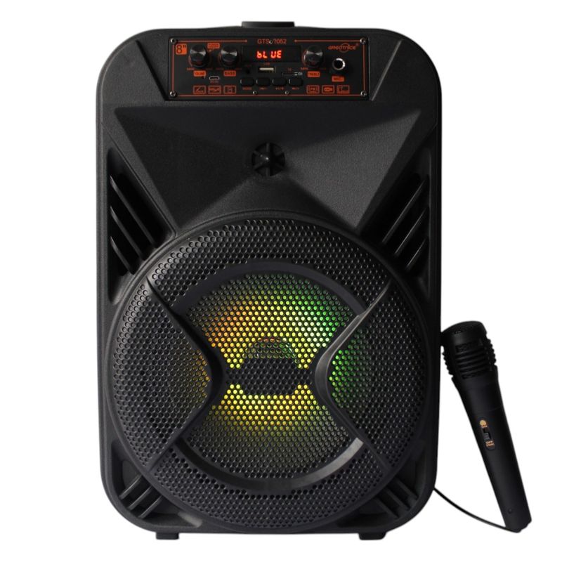 GENERICO - Parlante Amplificado Con Ruedas  Efectos De Luces Y Microfono