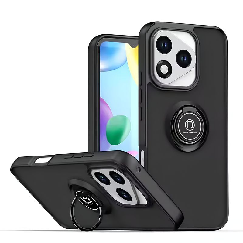 GENERICO - Funda Estuche Mate Con Anillo Compatible Con Honor 400 Lite Negro