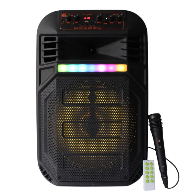 GENERICO - Parlante Bluetooth Recargable Con Microfono Y Luces