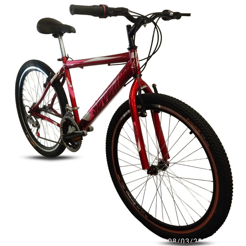 ATILA - Bicicleta Dama 26 Rines en Aluminio 18 Cambios Rojo
