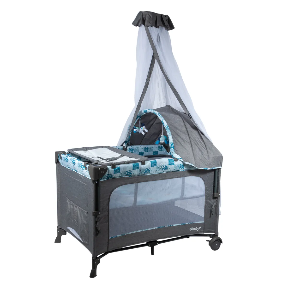 EBABY - Cuna Corral función Colecho DACORA AZUL  EB750-2