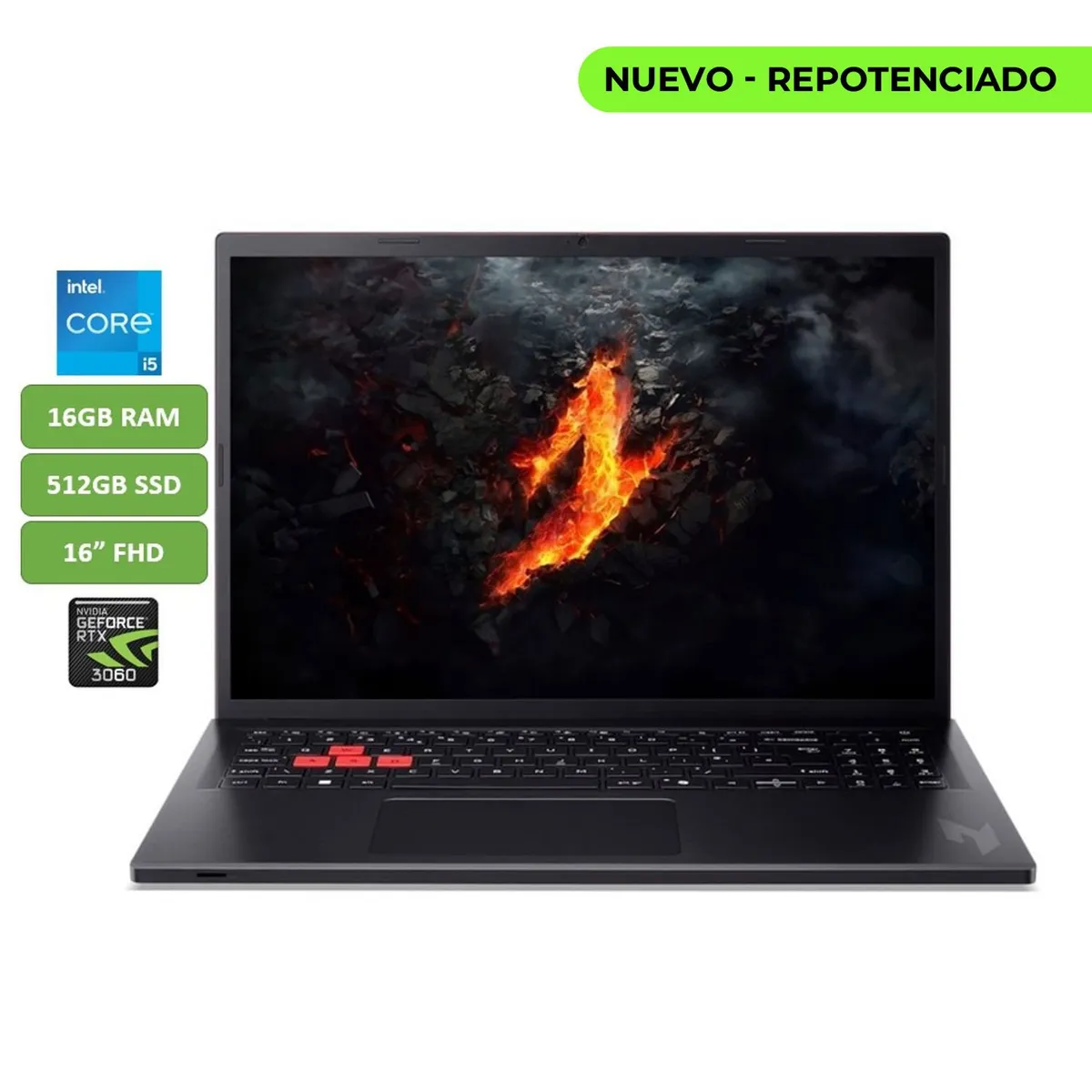 ACER - PORTATIL ACER NITRO LITE CORE I5 13420H 16GB RAM - 512GB SSD - 16" RTX 3050 6GB MOD NL16-71G-57G5