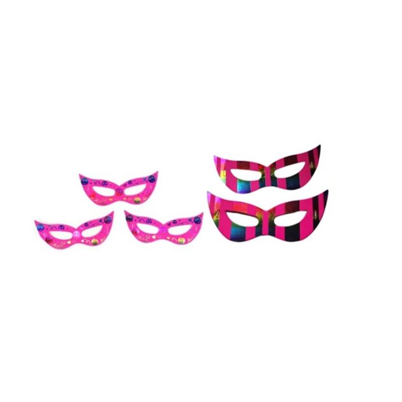 GENERICO - Antifaz Holográfico Para Fiestas Y Eventos X 24 Und Fucsia