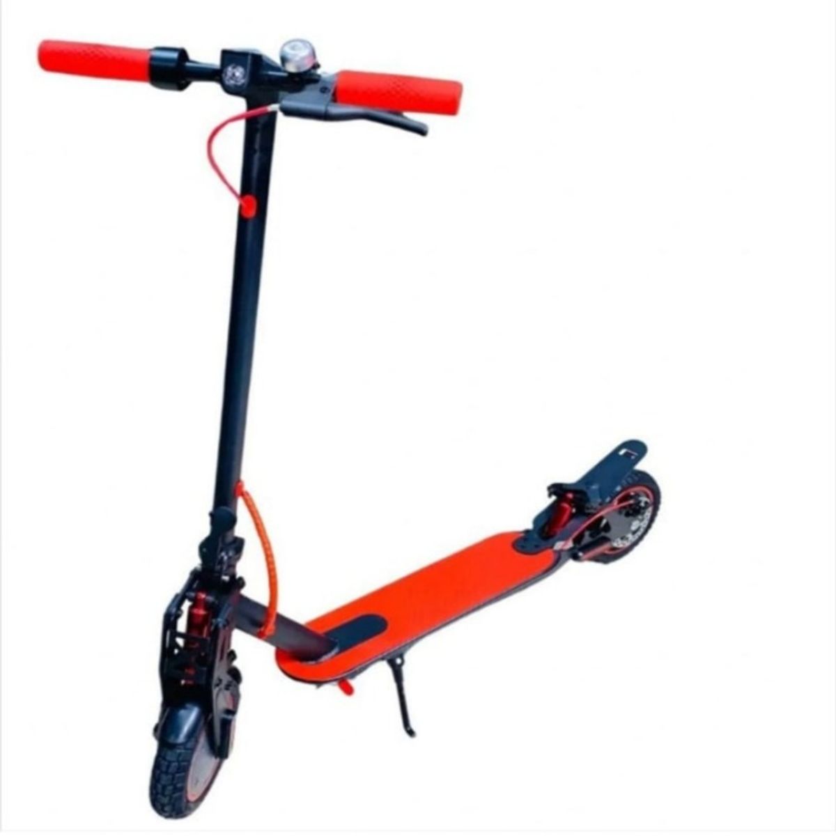 GENERICO - Patineta Roja Eléctrica Portátil Con Amortiguador Frontal