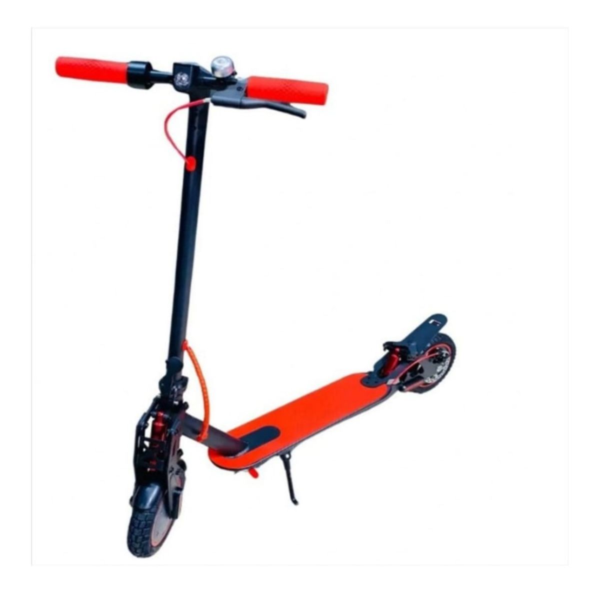 GENERICO - Patineta Roja Eléctrica Portátil Con Amortiguador Frontal