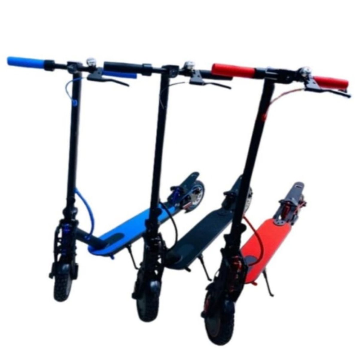 GENERICO - Patineta Roja Eléctrica Portátil Con Amortiguador Frontal