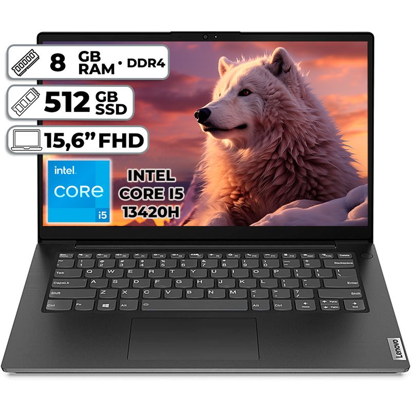 LENOVO - PORTÁTIL LENOVO V15 G4 INTEL CORE I5-13420H 8GB RAM 512GB SSD 14 FHD