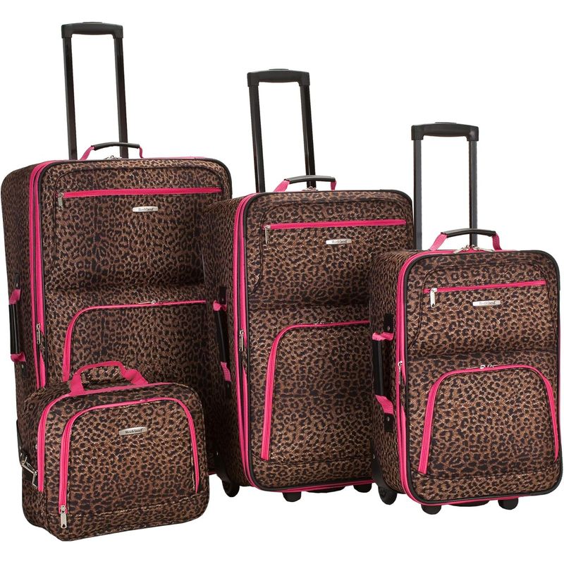 ROCKLAND - Juego de 4 maletas Rockland Jungle Softside Upright