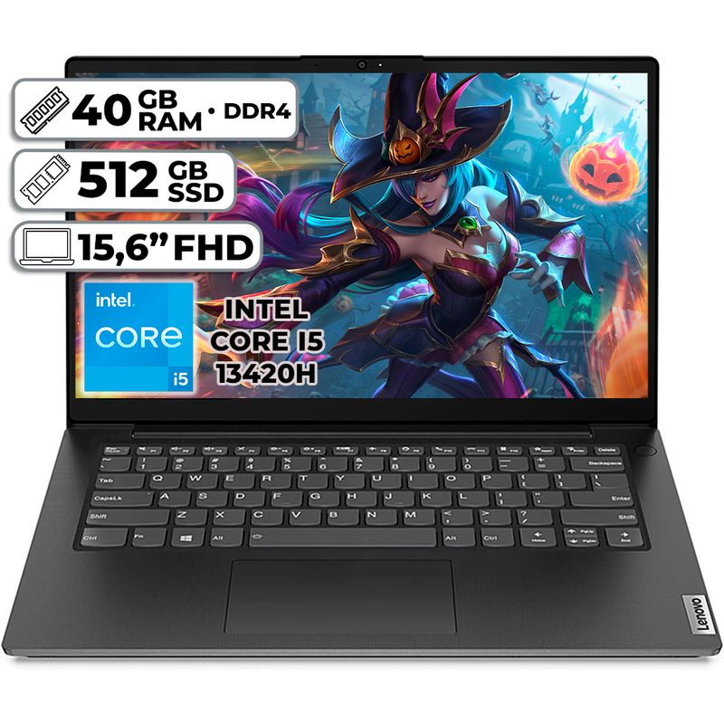 LENOVO - PORTÁTIL LENOVO V15 G4 INTEL CORE I5-13420H 40GB DDR4 512GB SSD 156 FHD