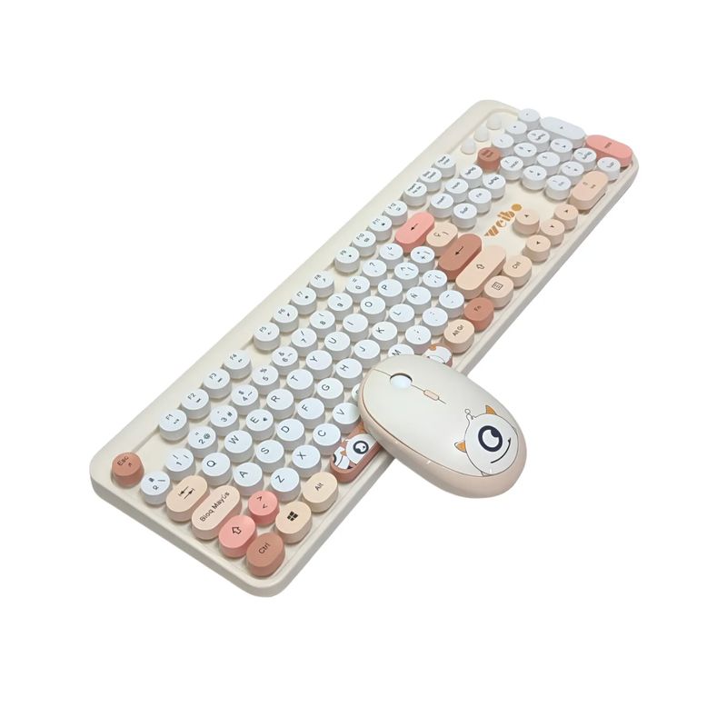 GENERICO - Combo Teclado Y Mouse Inalambrico 24ghz Weibo Wb216 Redondo