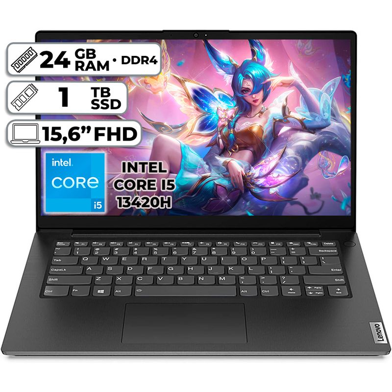 LENOVO - PORTÁTIL LENOVO V15 G4 INTEL CORE I5-13420H 24GB DDR4 1TB SSD 156 FHD