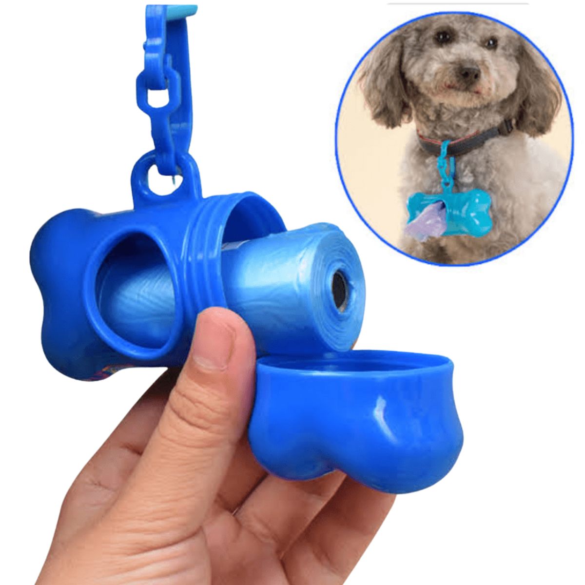 GENERICO - Dispensador 3d Hueso Perro Gato Mascotas Porta Bolsas Heces