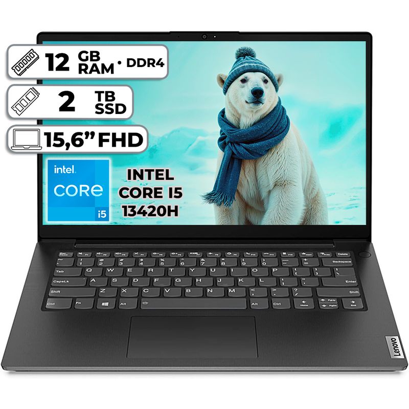 LENOVO - PORTÁTIL LENOVO V15 G4 INTEL CORE I5-13420H 12GB DDR4 2TB SSD 156 FHD