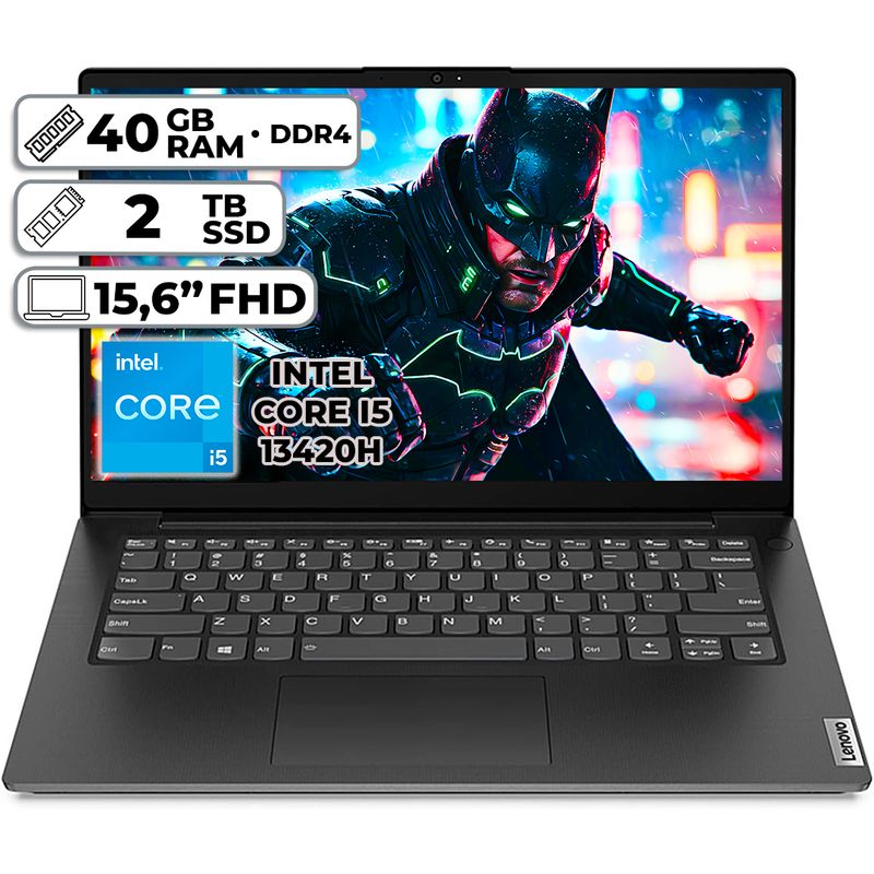 LENOVO - PORTÁTIL LENOVO V15 G4 INTEL CORE I5-13420H 40GB DDR4 2TB SSD 156 FHD