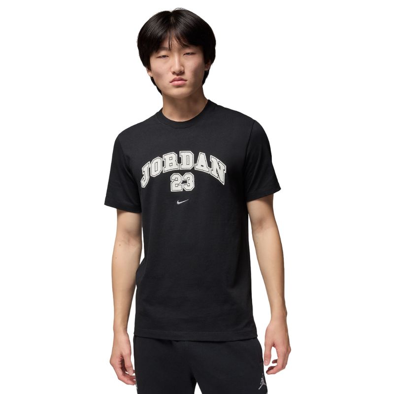 NIKE - Camiseta Nike M J Mvp Wm Ss Crew Hombre -Negro