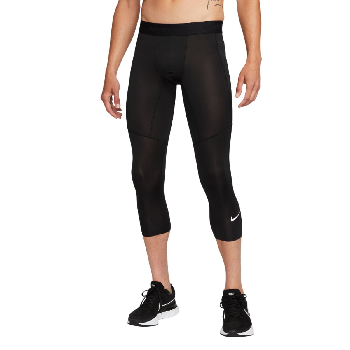 NIKE - Lycra Corta Nike M Np Df 3Qt Tight Hombre -Negro