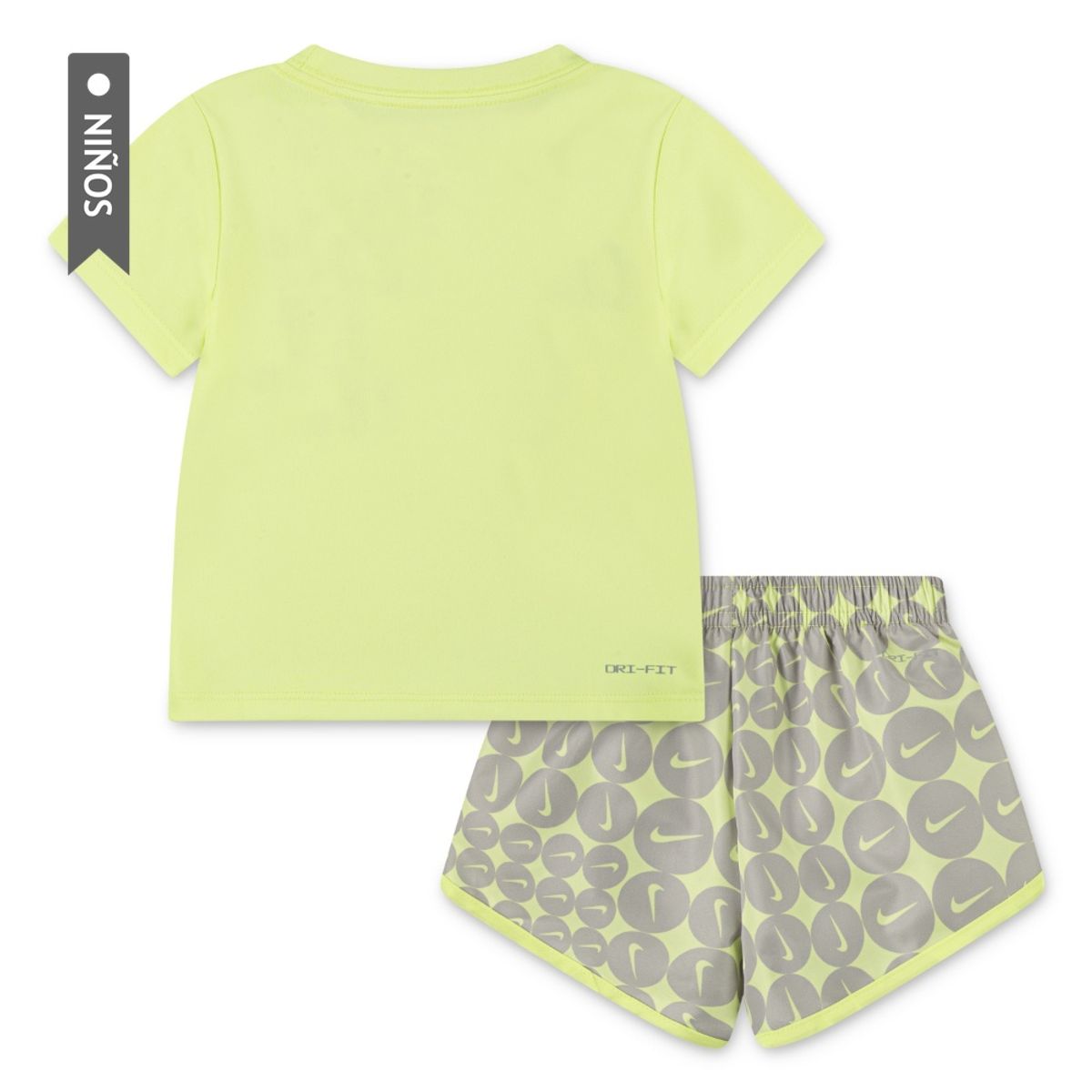 NIKE - Conjunto Nike Essentials Aop Sprinter Se Niña-Verde/Gris
