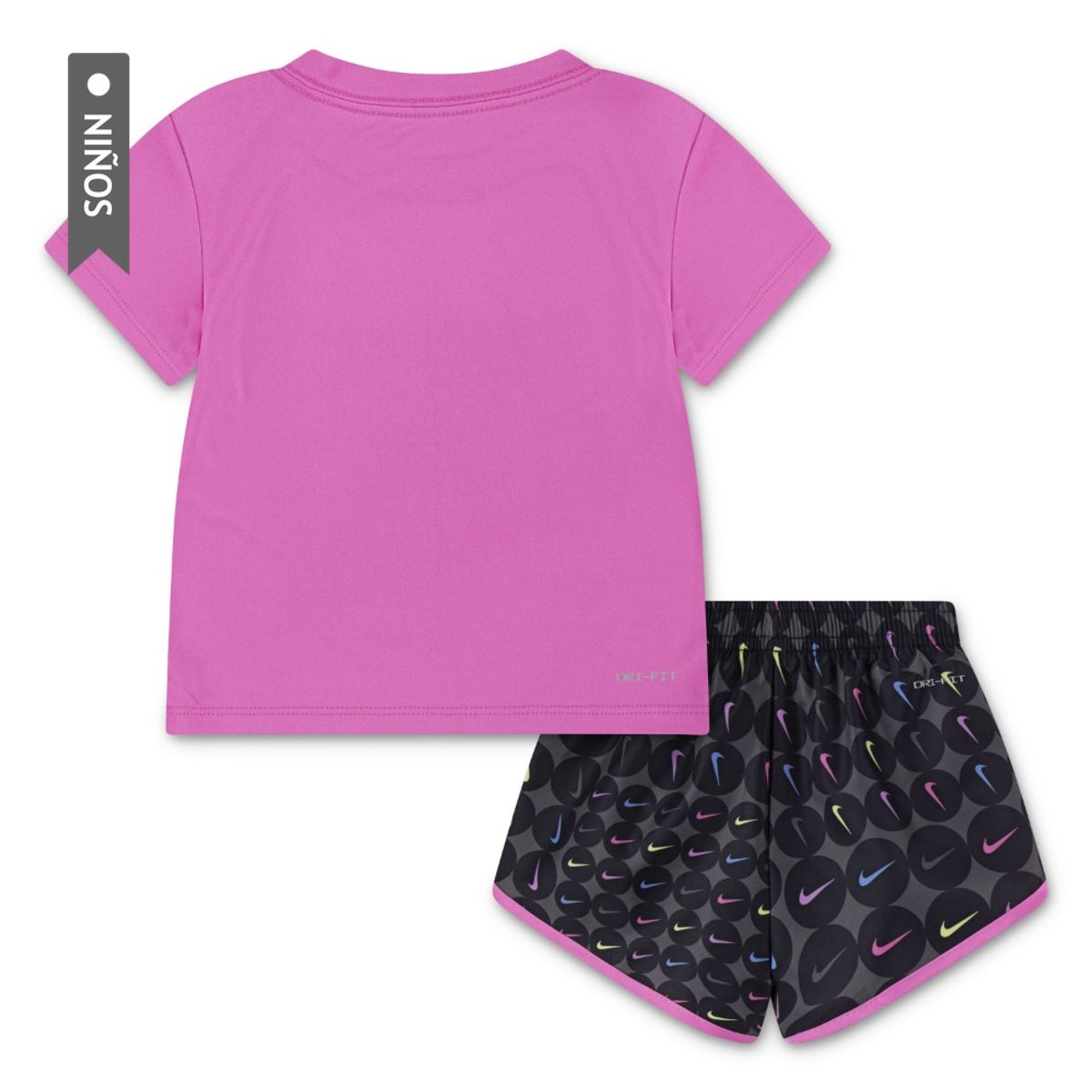 NIKE - Conjunto Nike Essentials Aop Sprinter Se Niña-Fucsia/Negro