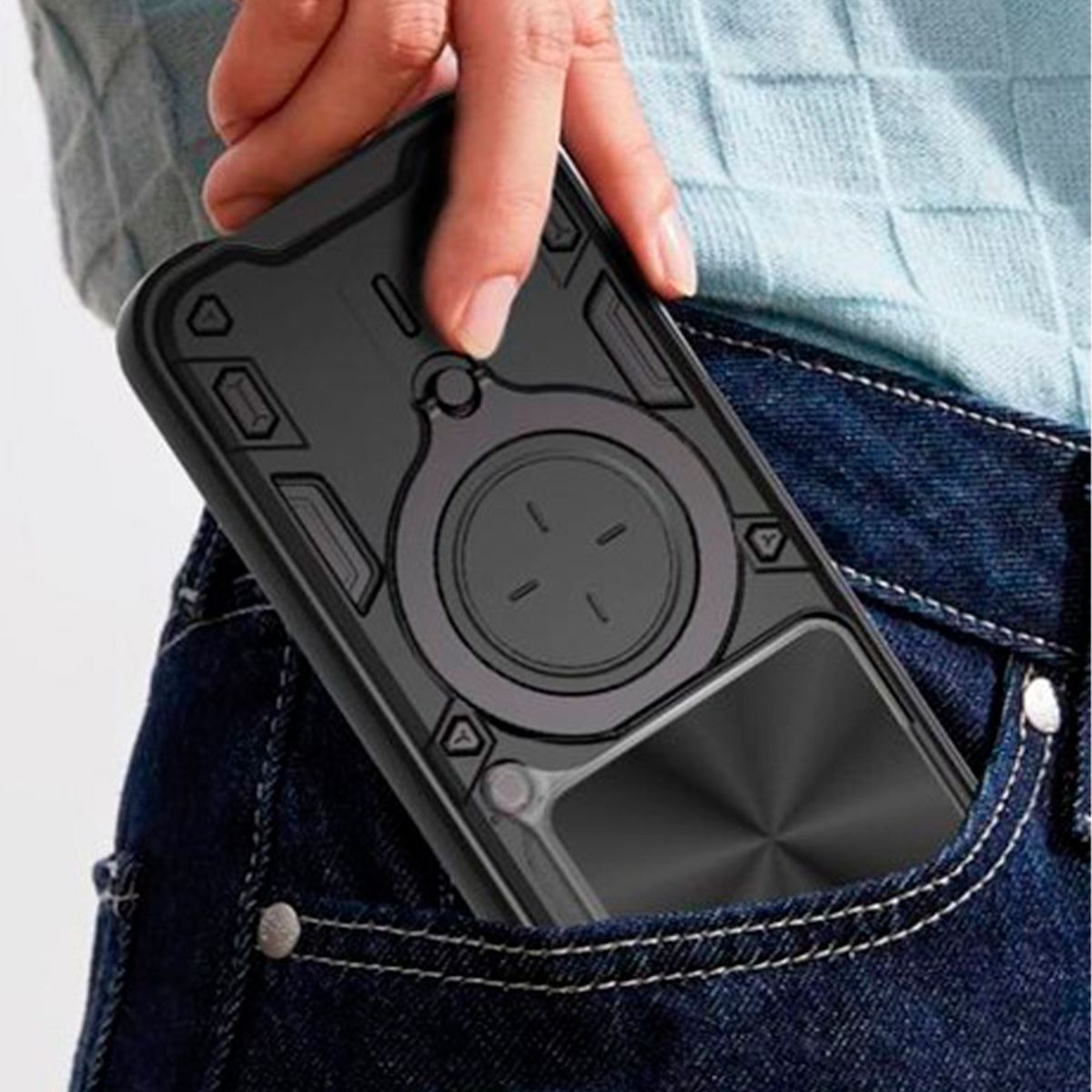 GENERICO - Estuche Protección Camara compatible con honor 400 lite negro