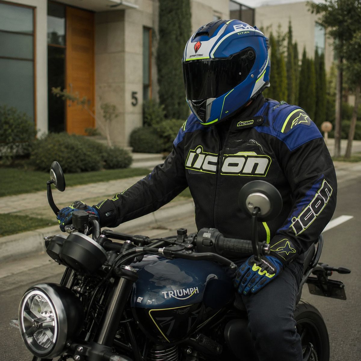 SPARTAN - CASCO SPARTAN HAWK SV CERTIFICADO ECE2206 TITAN AZUL MATE S