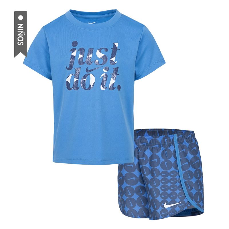 NIKE - Conjunto Nike Essentials Aop Sprinter Se Niña-Azul