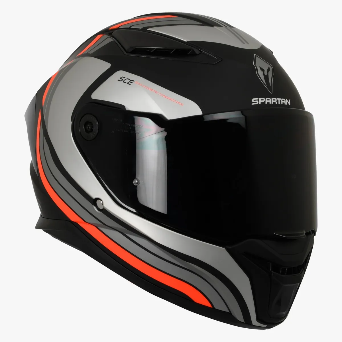 SPARTAN - CASCO SPARTAN PANTHER ECE2206 DOBLE VISOR TRIBUTE GRIS MATE
