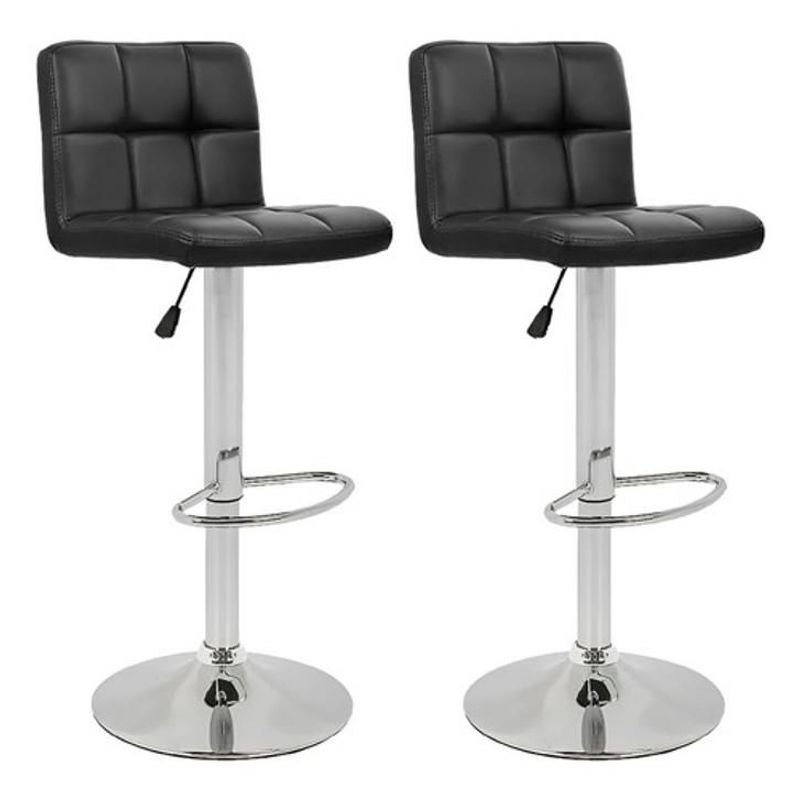 DIMATEX LEON - Set X2 Silla Bar Butaco Giratoria Barra Cocina Refdenver DenverNegra
