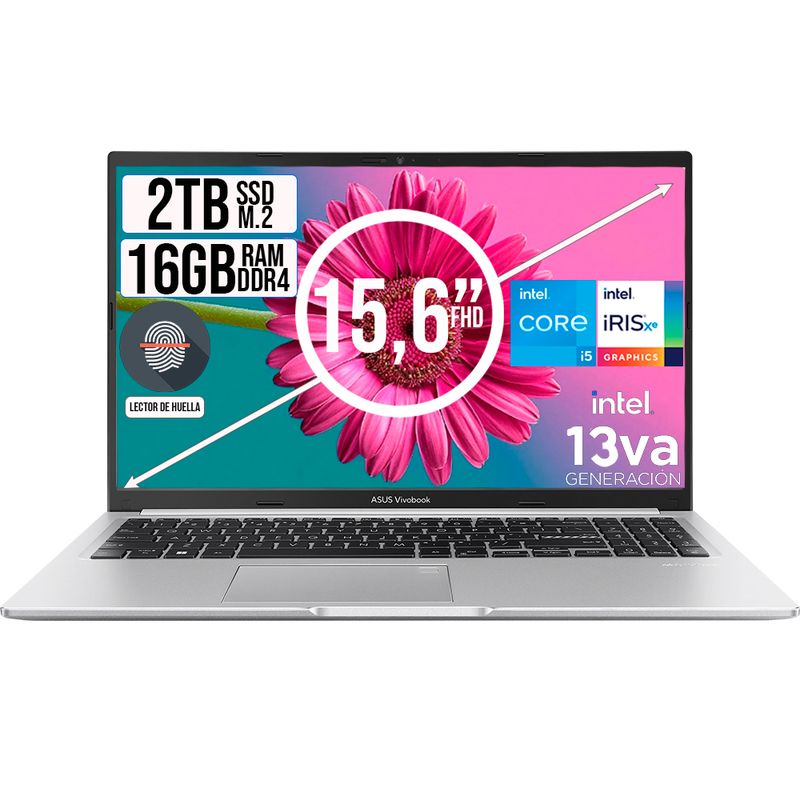 ASUS - PORTATIL ASUS VIVOBOOK INTEL CORE I5-13420H SSD 2TB RAM 16GB LED 15,6