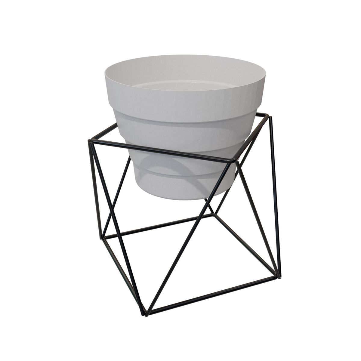 REJIPLAS - MATERA GEOMETRICA PEQUEÑA PLASTIFICADO NEGRO