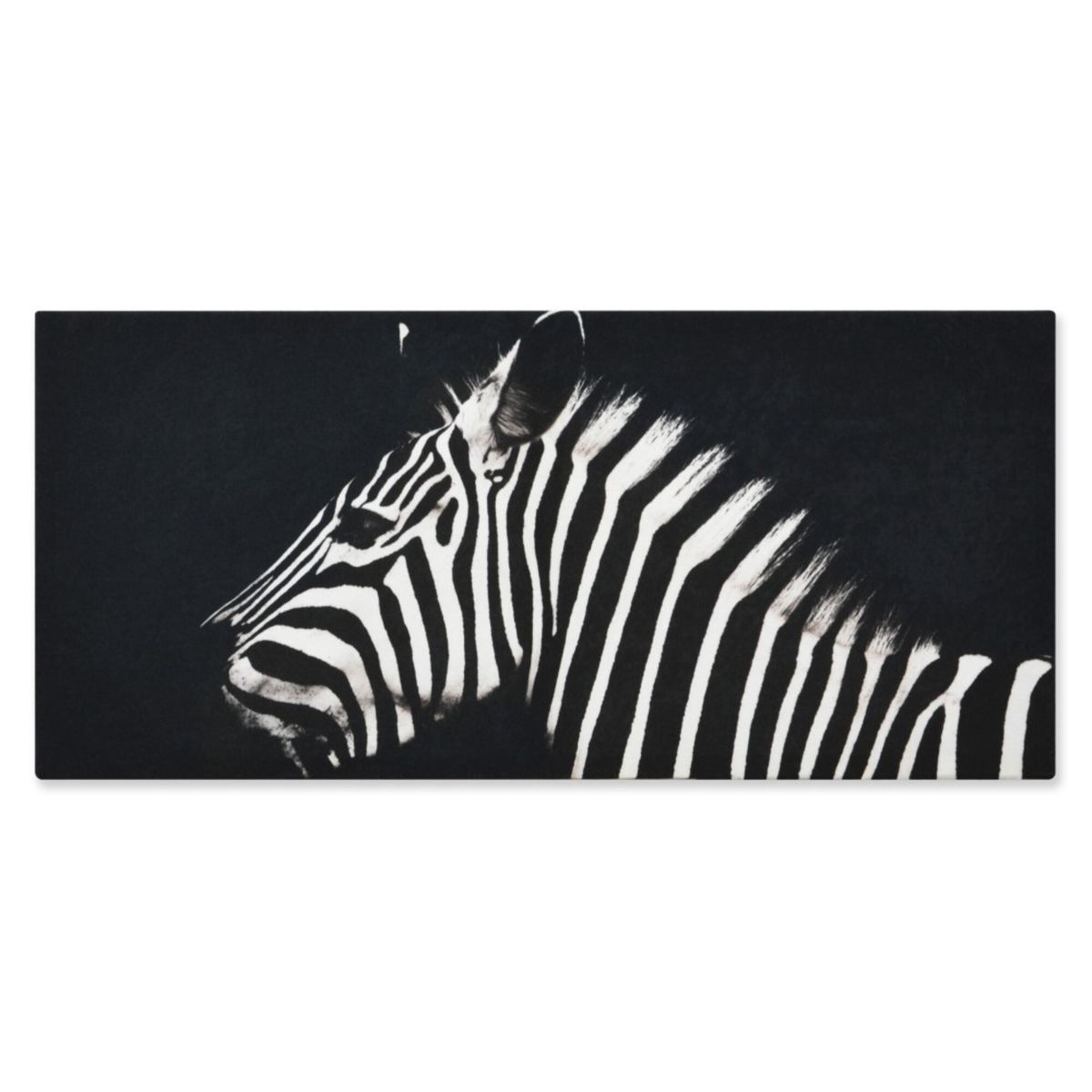 VENECIA - Cuadro Decorativo Cebra Fondo Negro M 70x45 cm - impresion en Tela