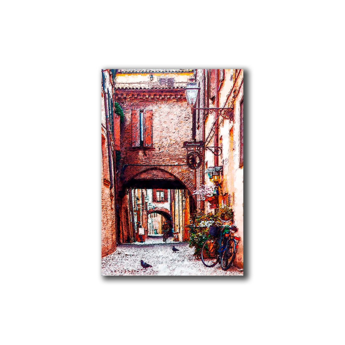VENECIA - Cuadro Decorativo Calle Antigua M 70x45 cm - impresion Tela Poliester