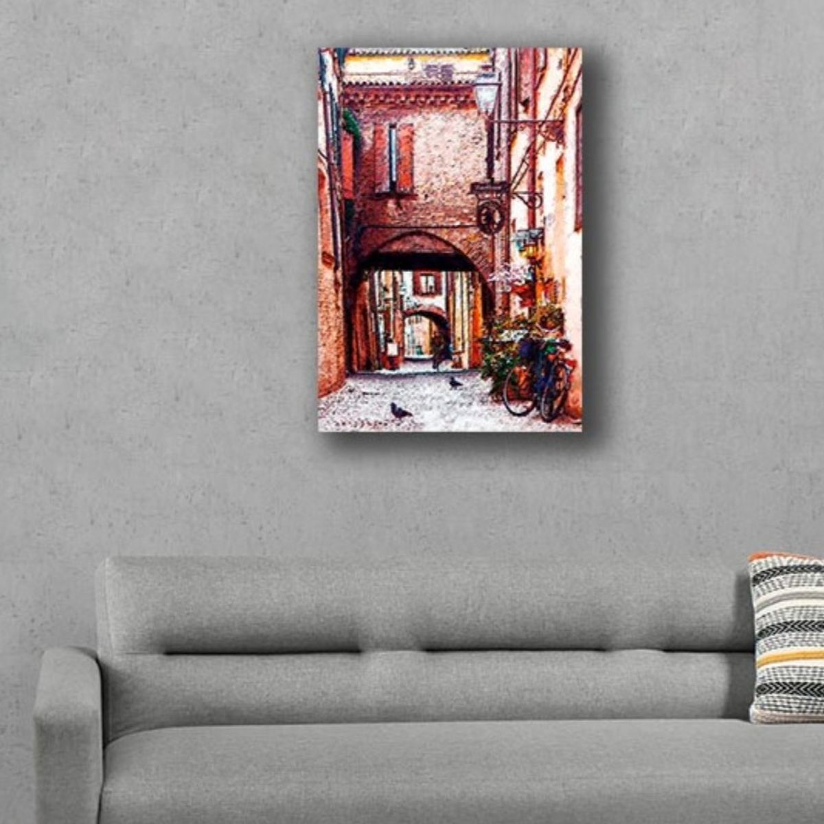 VENECIA - Cuadro Decorativo Calle Antigua M 70x45 cm - impresion Tela Poliester