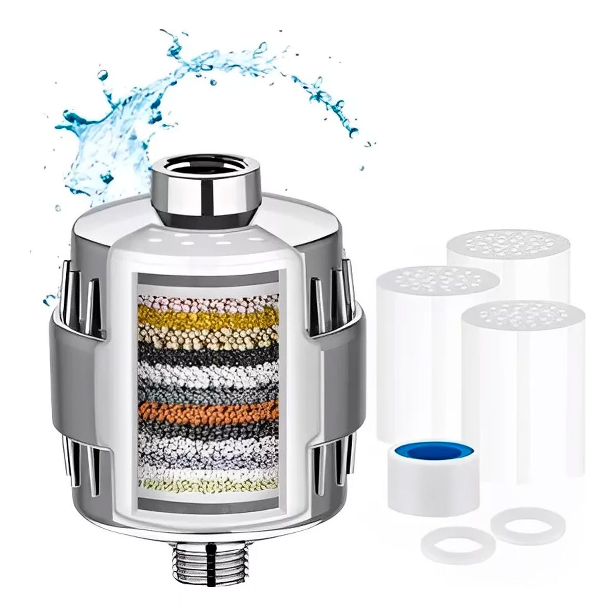 GENERICO - Filtro Purificador Para Ducha Con 15 Etapas De Filtro +1  Repuesto