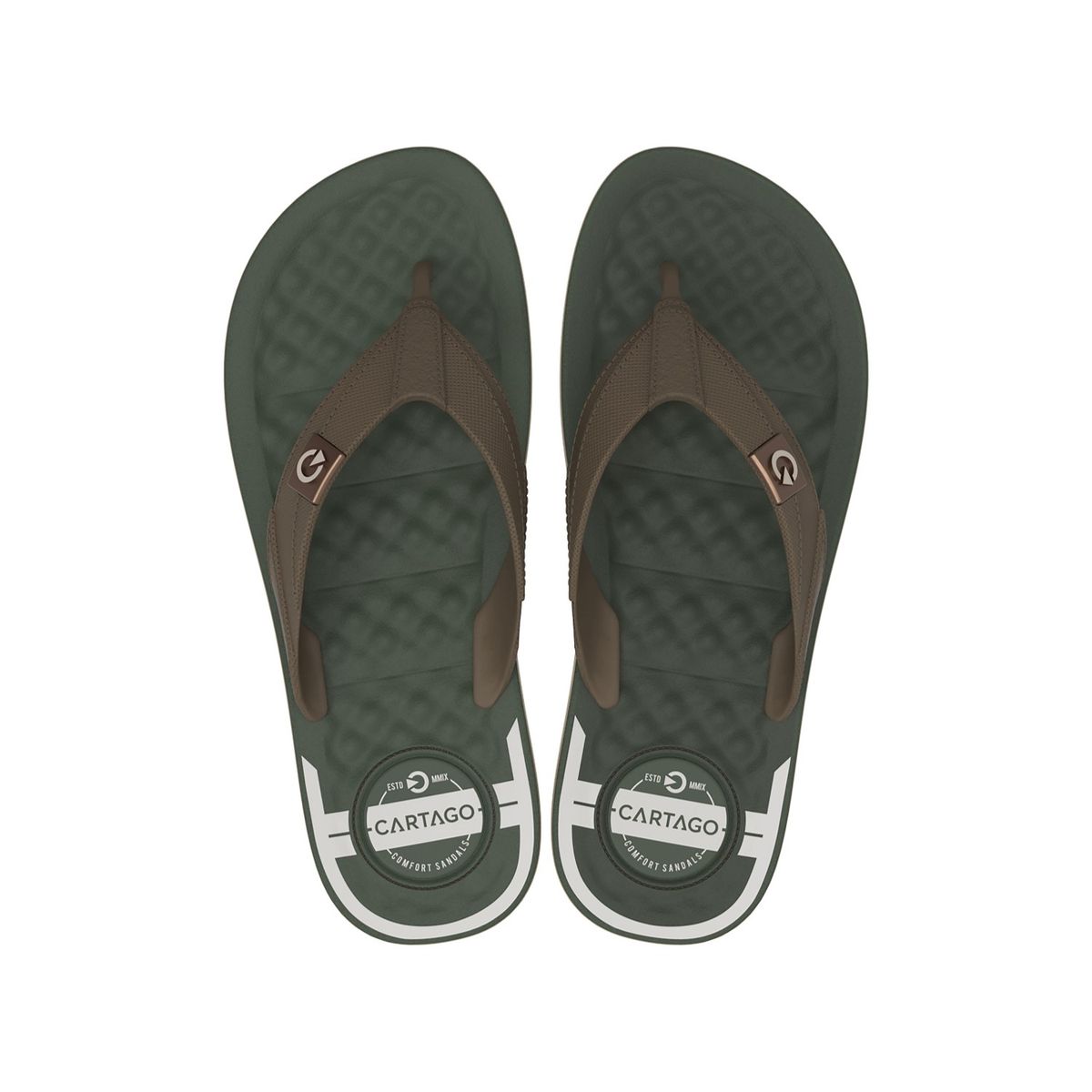 CARTAGO - SANDALIAS VERDE HOMBRE CARTAGO ARIZONA THONG AD 12212-BL200