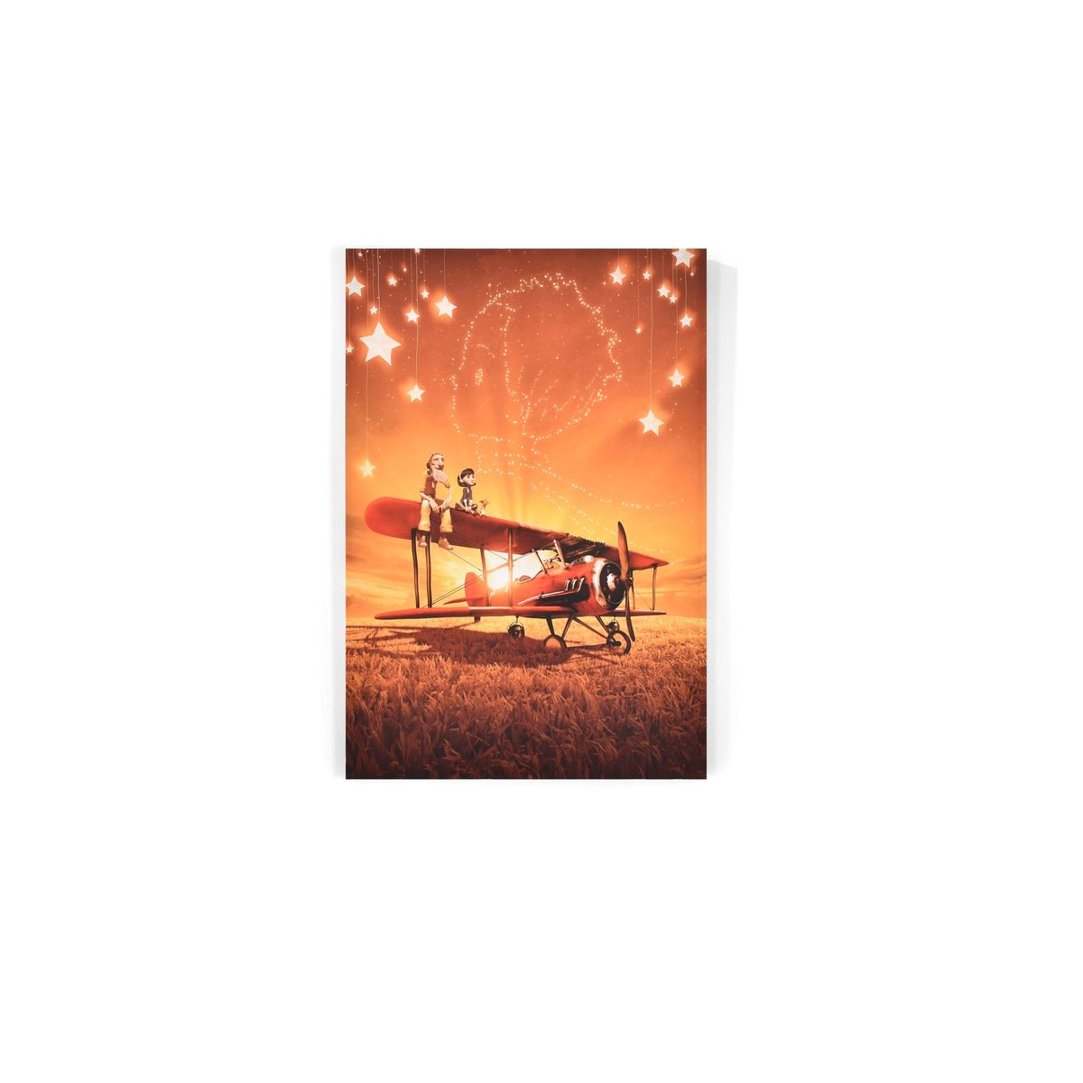 VENECIA - Cuadro Decorativo Avion Principito M 70x45 cm - impresion en Tela