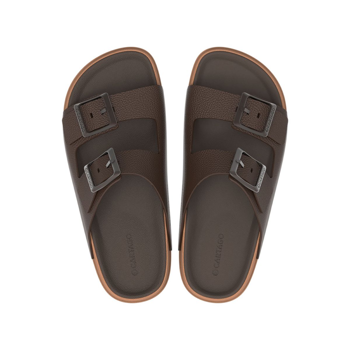 CARTAGO - SANDALIAS MARRON HOMBRE CARTAGO MILAO PLUS SLIDE AD 12501-BM831