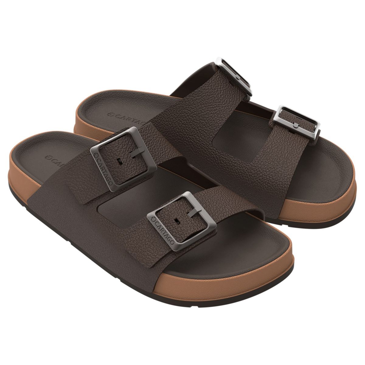 CARTAGO - SANDALIAS MARRON HOMBRE CARTAGO MILAO PLUS SLIDE AD 12501-BM831