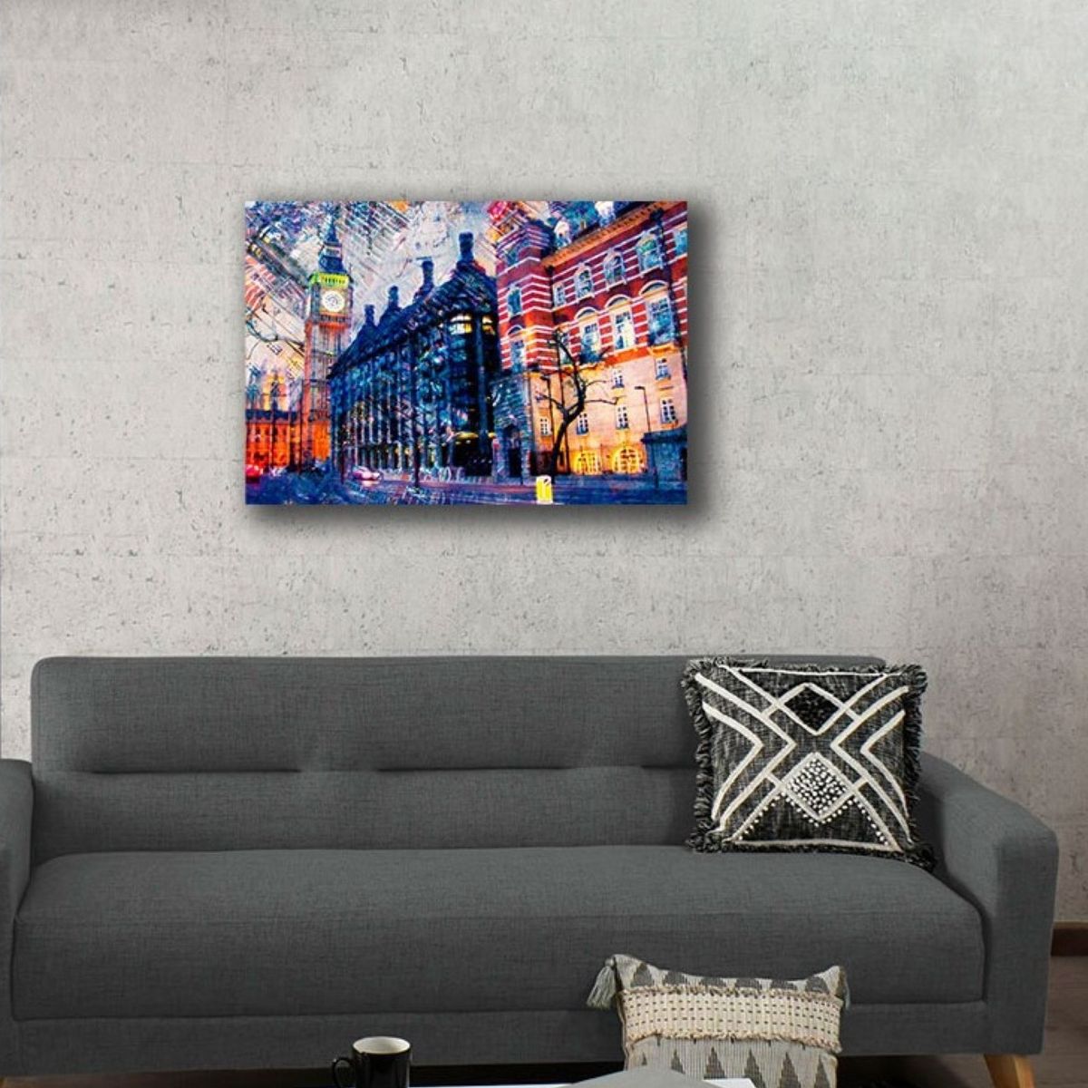 VENECIA - Cuadro Calle Londres M 70x45 cm - impresion en Tela Poliester