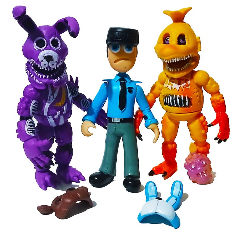 GENERICO - Colección X3 Five Nights At Freddys Bonnie Chica Bodyguard