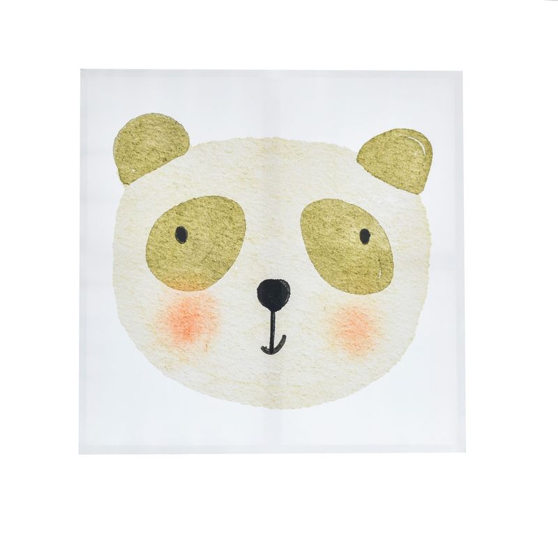 VENECIA - Cuadro Decorativo Oso Panda Infantil L 60x60 cm - impresion en Tela