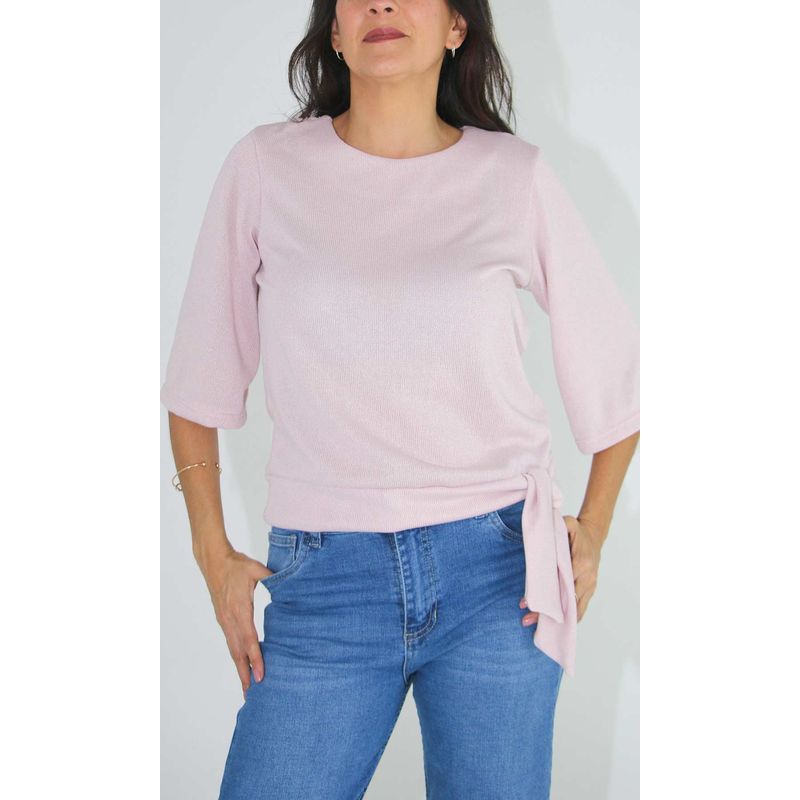 L Y H - Camiseta Para Mujer Manga 34 Rojo Marca L&H