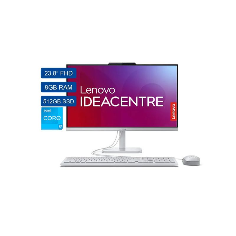 LENOVO - Computador Lenovo AIO A100 Intel Core i3-N305 Ram 8gb Ssd 512gb Pantalla 23.8