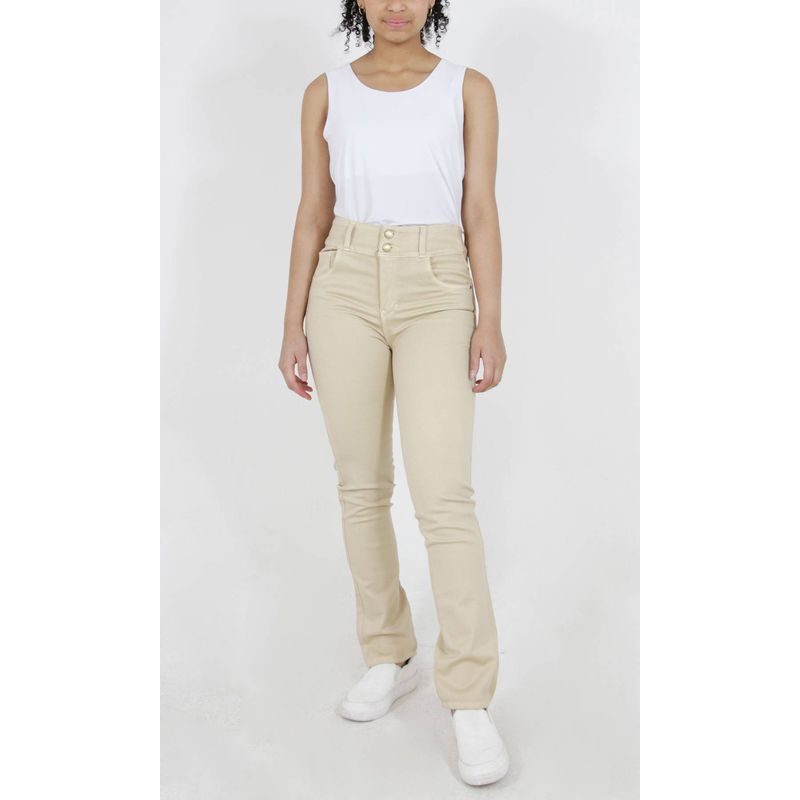 L Y H - Jean Para Mujer Beige Marca L&H